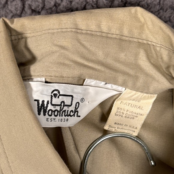 Vintage Woolrich Safari Field Jacket Shirt Mens Large Tan Utility Bush Hunting - Picture 3 of 8